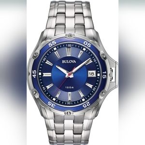 Bulova Men's Classic Stainless Steel 3-Hand Calendar Quartz Watch, style 98B297